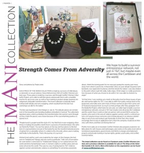 Imani Collection article in Trinidad Guardian