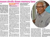 Kissoon strolls down memory lane (April 24,&nbsp;2016)