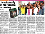 Jamaicans fly in for Propella screening (September 25,&nbsp;2016)
