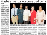 Masters mentor, continue traditions (June 18,&nbsp;2017)